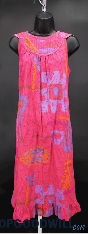 Pearl by Anne Leslie Women's Vintage Pink/Purple Sleeveless Shift Dress SZ S