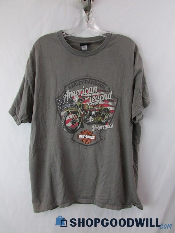 Harley-Davidson 'American Legend/Viking Land' Men's Grey T-Shirt SZ XL