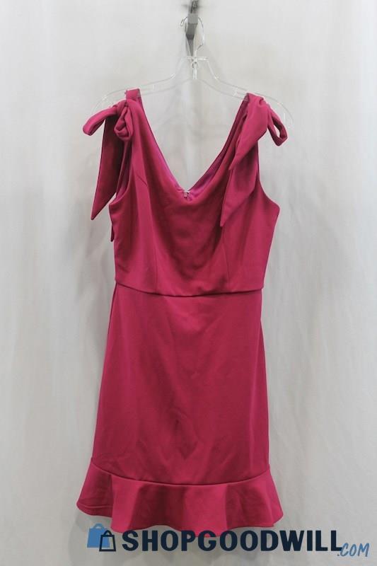 NWT BCBG Womens Dark Pink Fit-N-Flare Dress Sz 4