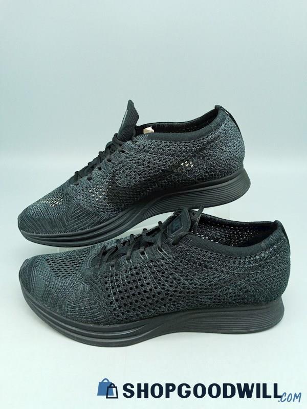 Nike Men's Flyknit Racer 'Triple Black' Athletic Sneakers SZ 9.5