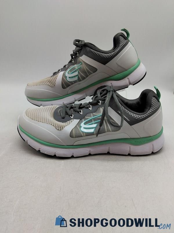 Spira Women's White/Mint Green/Gray Walking Shoes SZ 10.5-4E