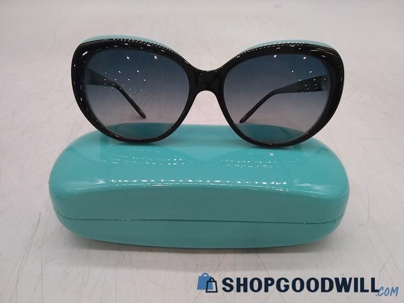 Tiffany & Co. Women's Black Plastic Cat Eye Frame Prescription Eyeglasses