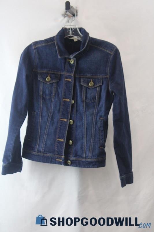 Cabi Jeans Women's Dark Wash Blue Jean Jacket SZ XS