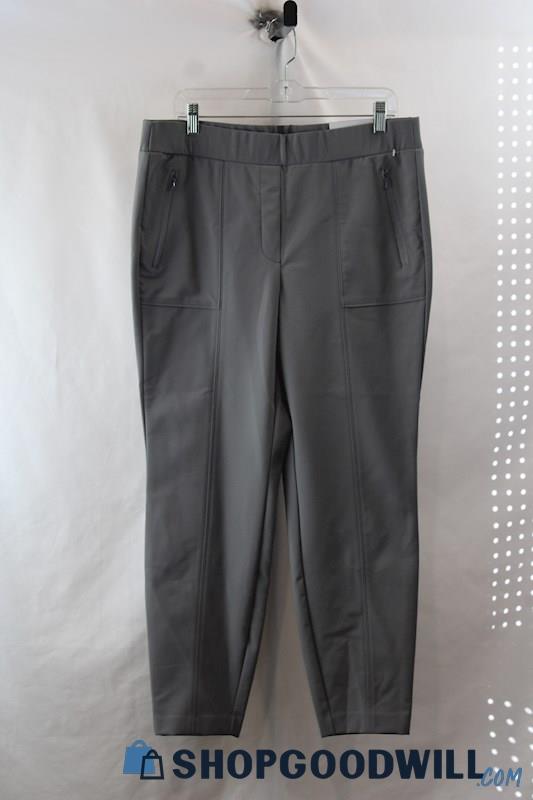 NWT Lane Bryant Women's Stone Gray Mid Rise Ankle Performance Pant SZ 14