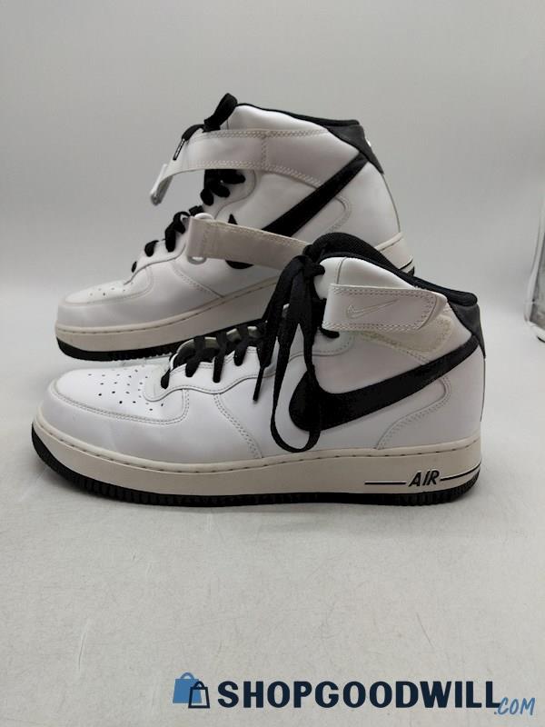 NIKE AIR FORCE 1 MID 07 MENS' WHITE/BLACK ATHLETIC SHOES SZ 11.5