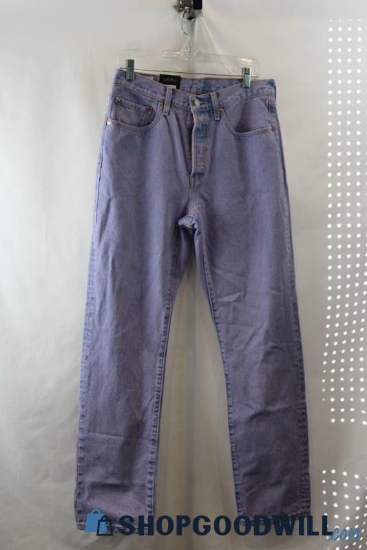 NWT Levi's Women's Blue/Pink Washed 501 Straight Leg Jean SZ 30x32