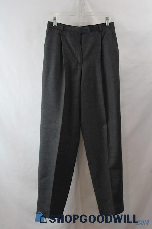 J London Women's Gray 100% Wool Slim Straight Dress Pants sz 8