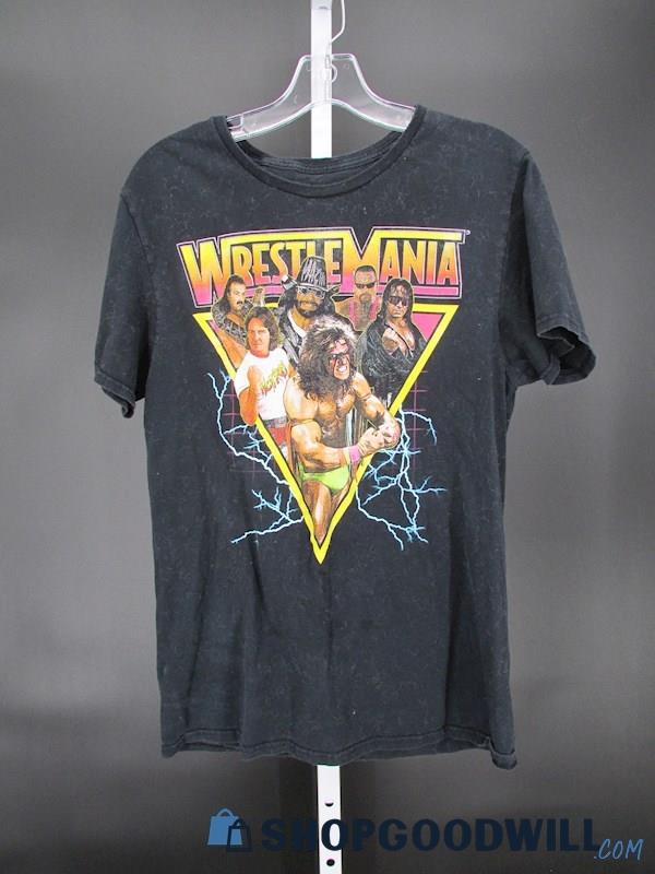 WWE WrestleMania Men's Navy Graphic Short Sleeve T-Shirt SZ M