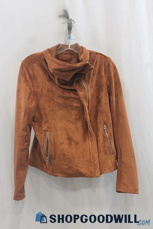 BLANK NYC Women's Brown Suede Moto Jacket SZ M