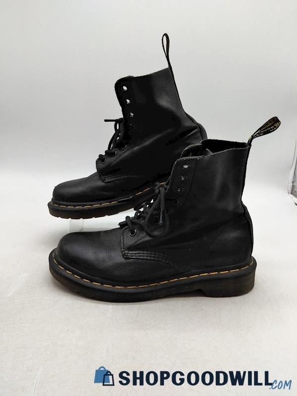 Dr. Martens Women's Black Leather Lace Up Boots SZ 6