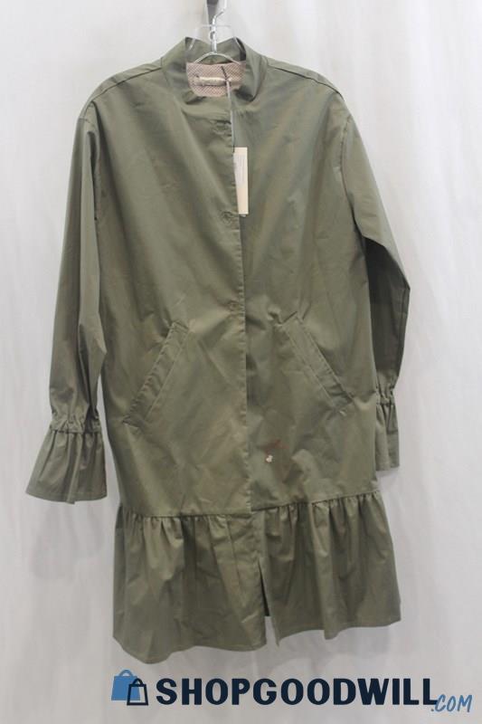 NWT Floreiza Women's Dark Olive Green Windbreaker Jacket SZ L