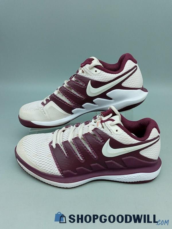 Nike Women's Air Zoom Vapor White & Plum Athletic Sneakers SZ 6.5