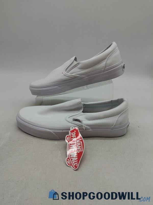 Vans Women's White Slip on Shoes SZ 8