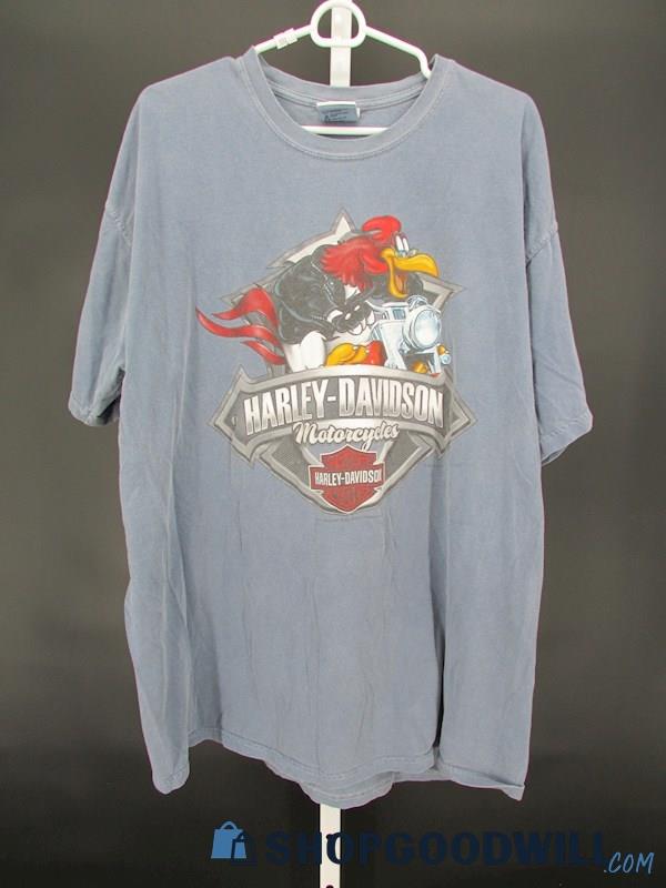 Harley-Davidson/Looney Tunes Men's Blue Short Sleeve T-Shirt SZ XL