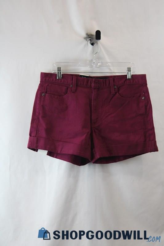 NWT Calvin Klein Women's Magenta Cuffed Jean Shorts sz 12