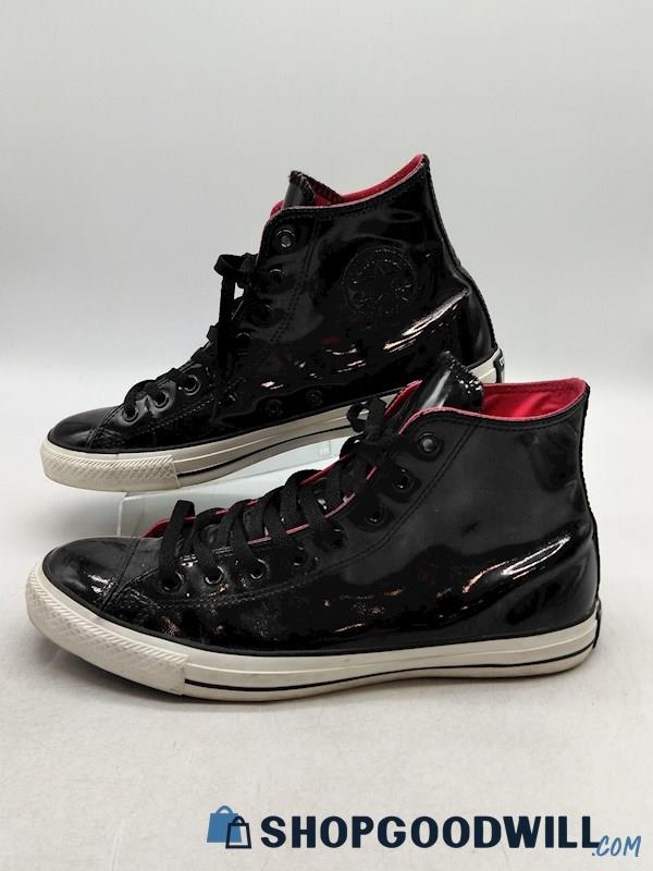 Converse Chuck Taylor All Star Men's Black Patent Leather Hi Top Shoes SZ 11