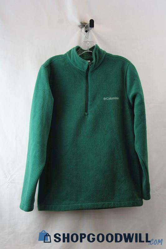 Columbia Men's Green Fleece 1/4 Zip Sweatshirt SZ M