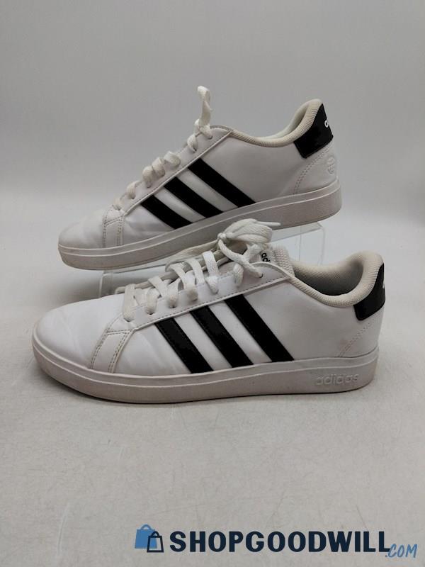 adidas Grand Court Men's White/Black Leather Low Sneakers SZ 7