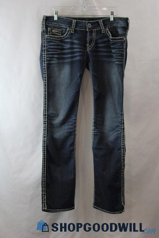 Silver Jeans Women's Dark Wash Straight Jeans sz 32