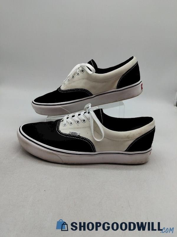 Vans Men's Cream/Black Canvas/Suede Comfycush Era Sneakers Skate Shoes SZ 11