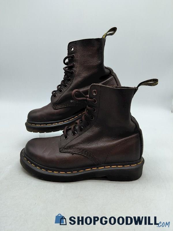 Dr. Martens 1460 PASCAL Women's Brown Leather Boots SZ 5