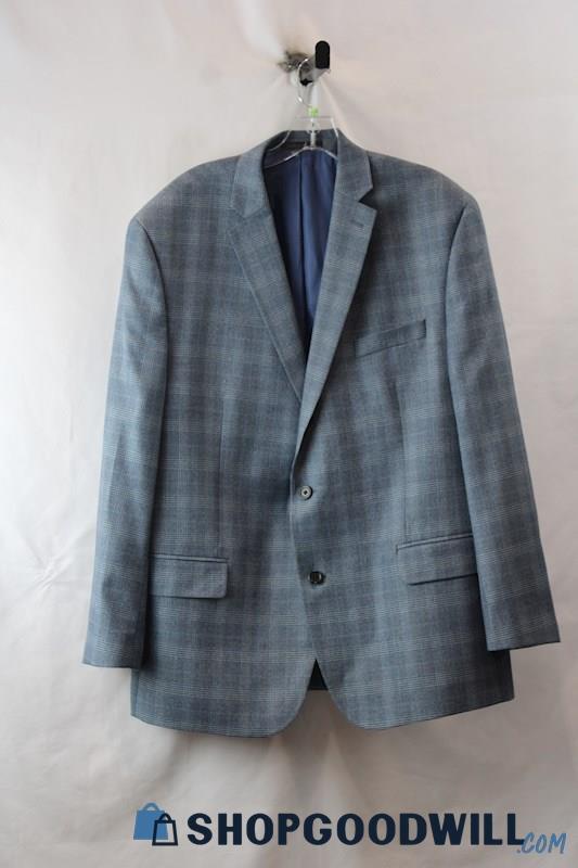 Michael Kors Men's Muted Navy Plaid Suit Jacket sz 46R