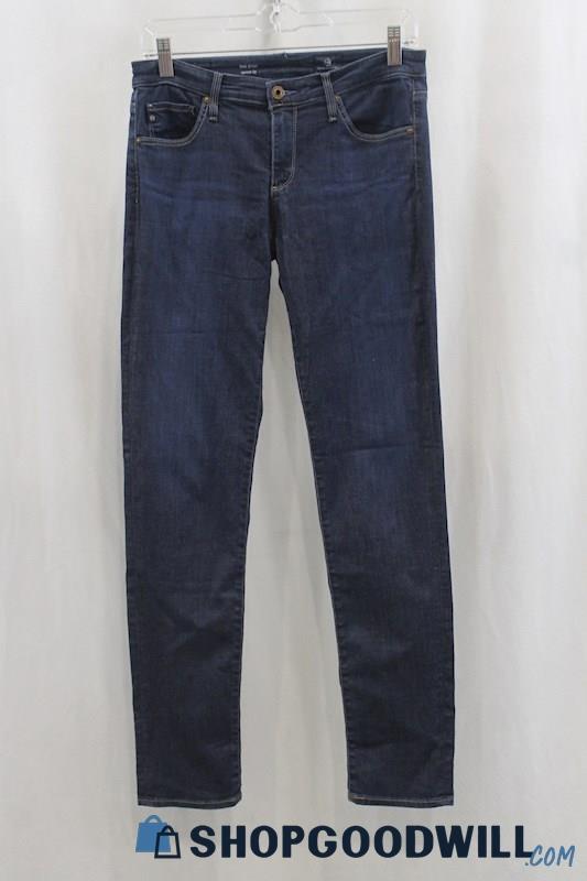 AG Women's Blue Straight  Cigarette Leg Jeans Sz 27