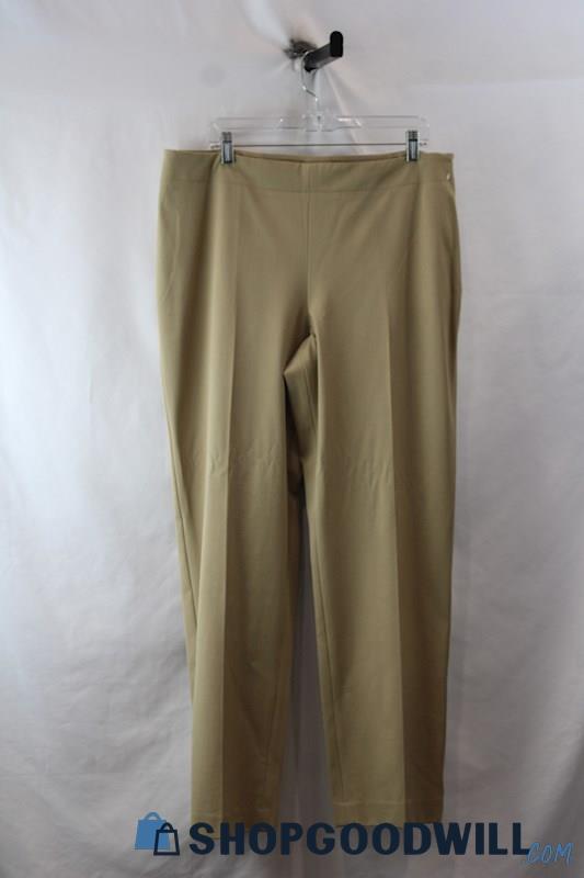 NWT Talbot Women's Beige Straight Leg Dress Pant Side Zip SZ 16