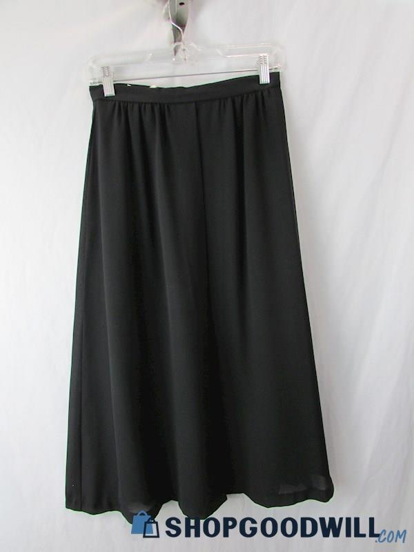 Andre & Gaye Black Maxi Pleated Skirt SZ 9/10