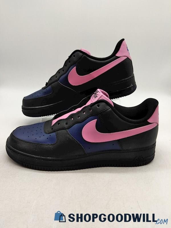 Nike Air Force 1 Low iD Men's Black/Navy/Pink Athletic Shoes SZ 11.5