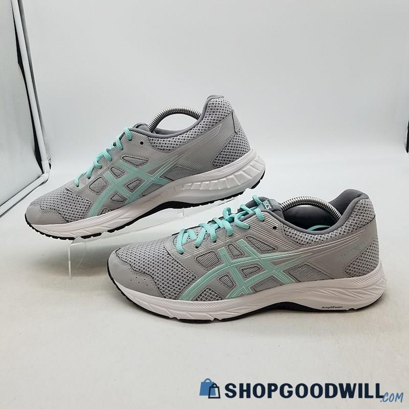 Asics Women's Gel-Contend 5 Gray/Blue Synthetic Running Shoes Sz 11