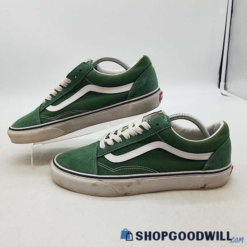 Vans Men's Old Skool Green Suede/Fabric Sneakers Sz 9.5