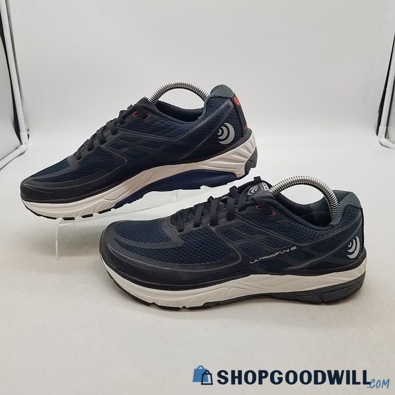 Topo Athletic Men's Ultrafly 2 Navy Blue/Black Mesh Running Shoes Sz 8