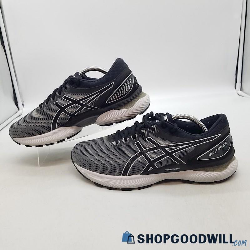 Asics Men's Gel-Nimbus 22 Black/White Mesh Running Shoes Sz 10