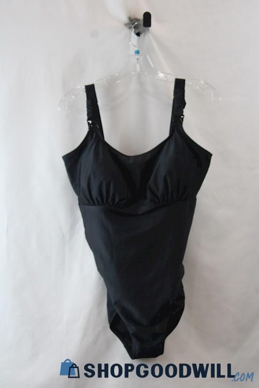 NWT Kindred Bravely Women's Women's Black Nursing Maternity One PC Swimsuit sz M