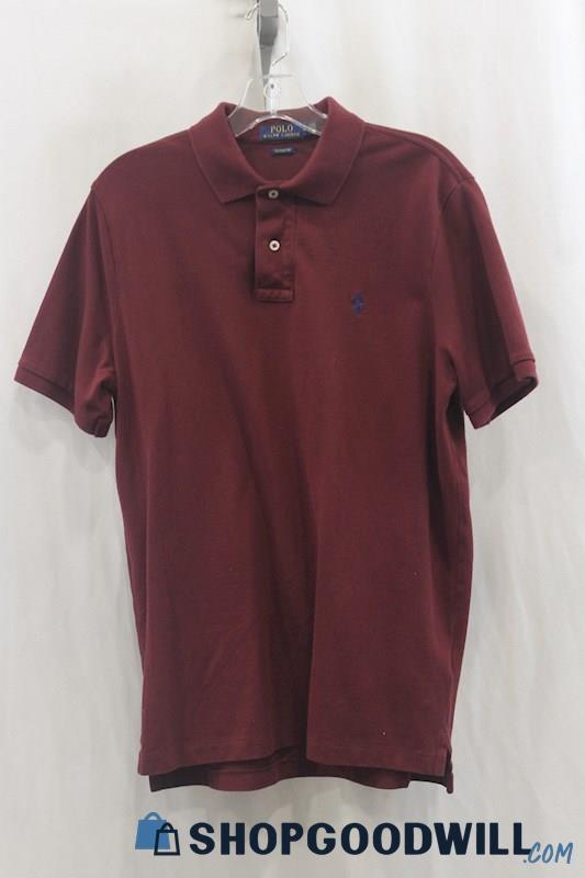 Polo Ralph Lauren Mens Burgundy Polo Shirt Sz M