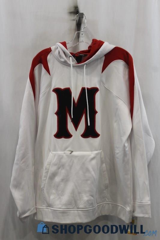 NWT Holloway Mens White/Red 'Monarchs' Hoodie Sz L