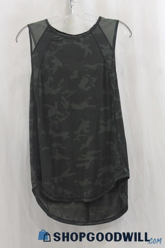 Lululemon Womens Green Camo Mesh Tank Sz 12