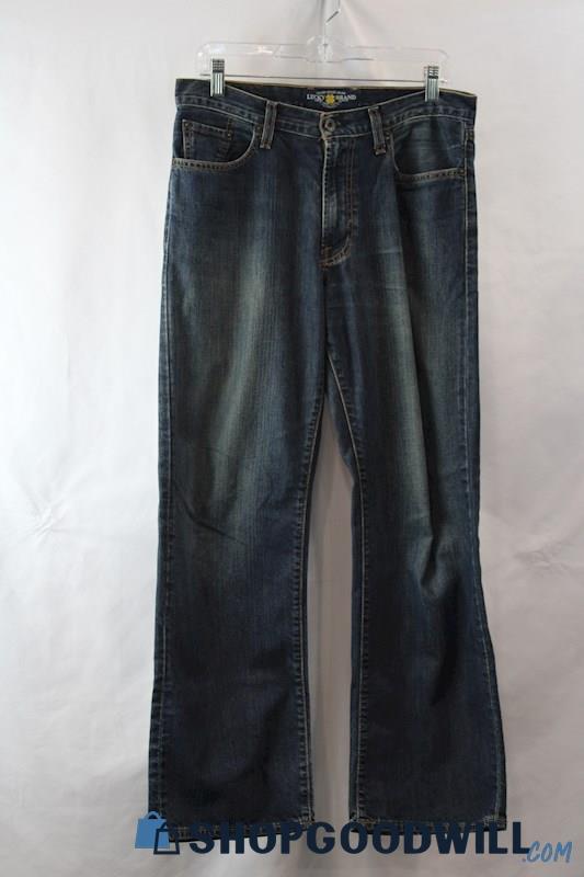 Lucky Brand Men's Weathered Dark Wash Straight Jeans sz 31x30