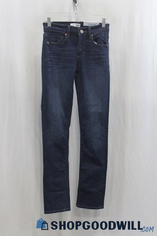 NWT Loft Women's Blue Wash Straight Leg Jean SZ 24