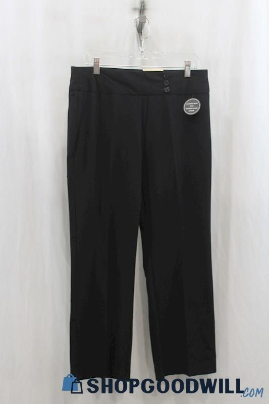 NWT Dress Barn Womens Black Bootcut Pull-On Dress Pants Sz 12P 