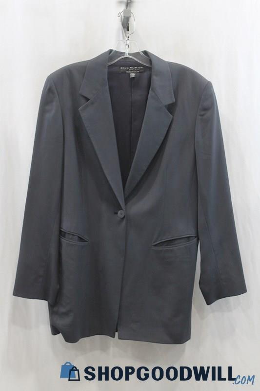 Bill Burns Women's Dark Gray Blazer SZ 14