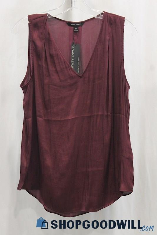 NWT Banana Republic Women's Dark Maroon Tank Shirt SZ M