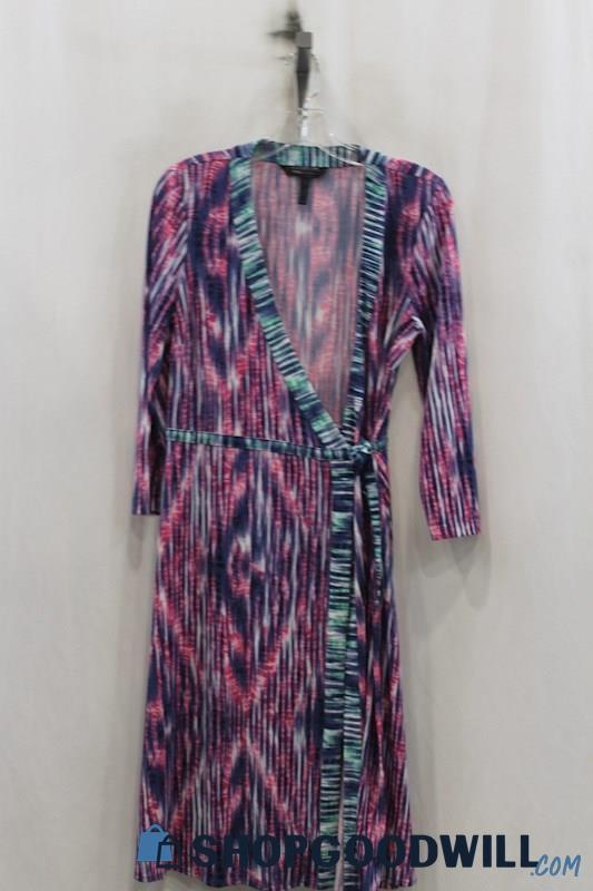 BCBG Maxazria Women's Blue/Multicolored Robe Sz M 