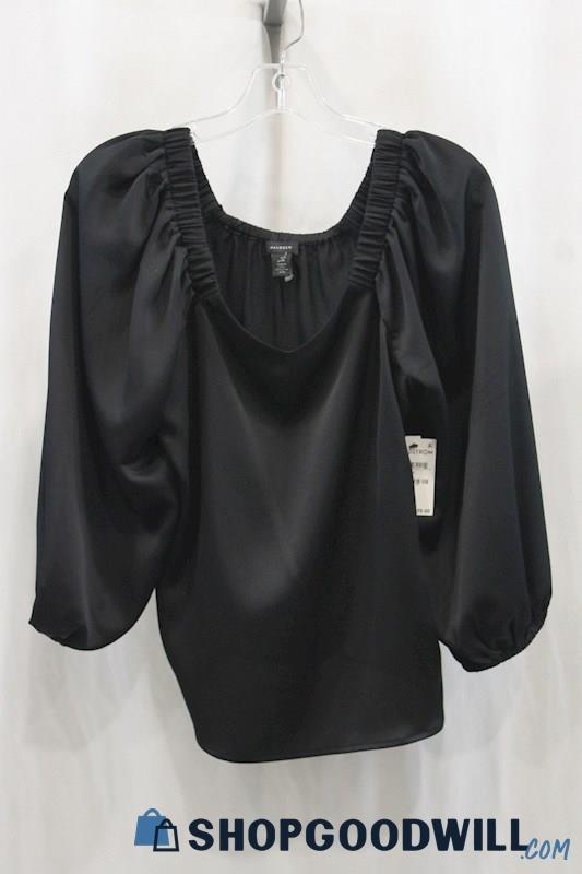 NWT Halogen Women's Black Off Shoulder Blouse SZ PS