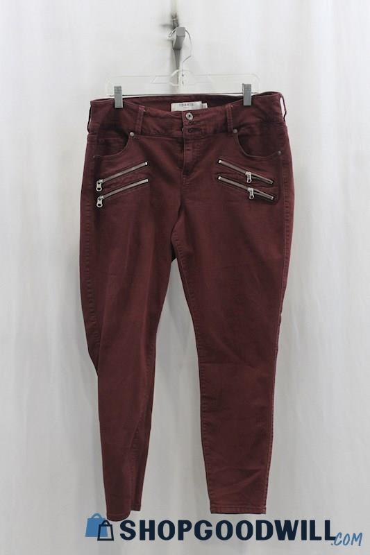 Torrid Womens Burgundy Slim Ankle Jeans Sz 18