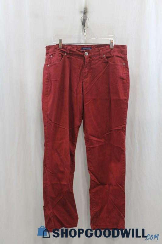 Bandolino Womens Red Wine Straight Leg Jeans Sz 12