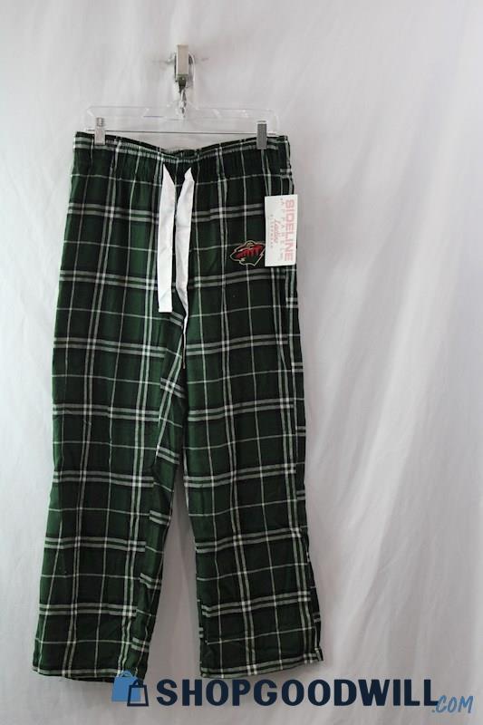 NWT NHL Woman's Green Minnesota Wild Flannel Sleep Pants sz M