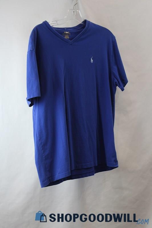 Ralph Lauren Women's Blue Classic Fit Short Sleeves sz M