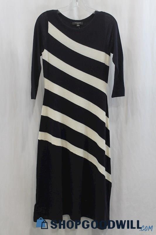 NWT Ann Taylor Women's Navy/White Stripes Sheath Dress SZ PS